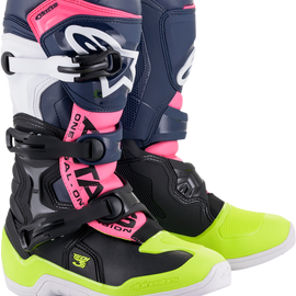 Tech 3S Boots - Black/Blue/Pink/White/Yellow - US 8