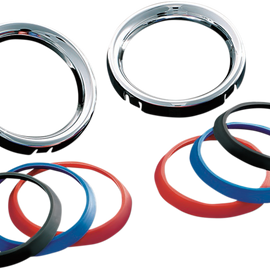 3" Deluxe Gauge Bezel with Accent Rings - Chrome
