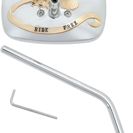 Live to Ride Free Mirror - Chrome/Gold - 10 mm - Left