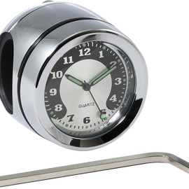 Handlebar Mount Clock - Chrome - For 1" Bar