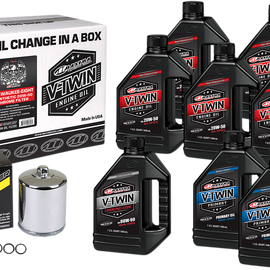 M8 Synthetic 20W-50 Oil Change Kit - Chrome Filter