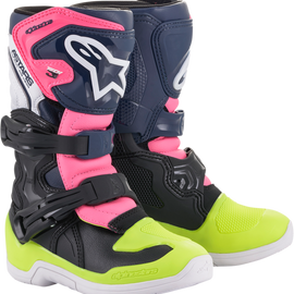 Youth Tech 3S Boots - Black/Blue/Pink - US 10