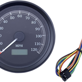 Universal 3-3/8" Programmable Electronic Speedometer - MPH - Black Face - Black Bezel