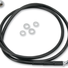 4" Brake Line - Front - Black Vinyl - 10-15 FXDWG