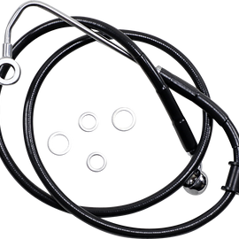 Brake Line - +8" - Black - '15-'17 Softail