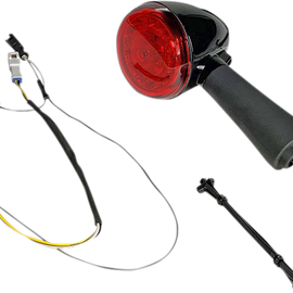 Rear LED Turn Signal Ringz - Black - Scout