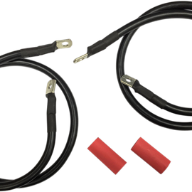 Black Battery Cable Set - '89-'92 FL
