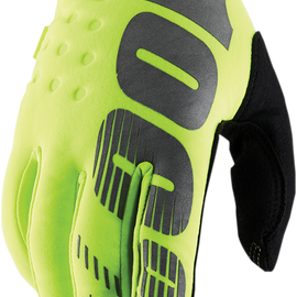 Youth Brisker Gloves - Fluorescent Yellow - Medium