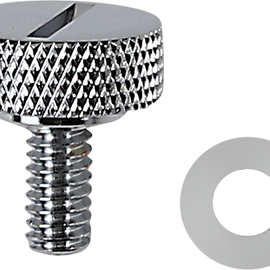 Seat Knob - Chrome - Slotted - 1/4-20