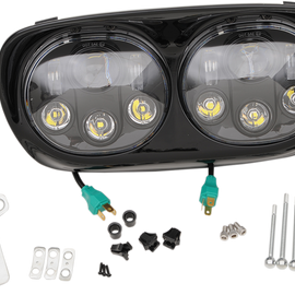 5.75" Headlight Assembly - 99-13 FLTR - Black