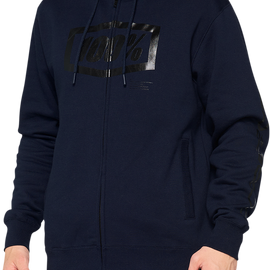 Syndicate Fleece Zip-Up Hoodie - Navy/Black - Small