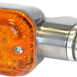 Turn Signal - DOT&E-mark - Dual Filament - Aluminum/Amber