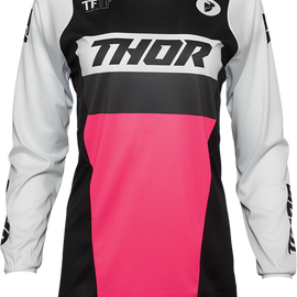 Women's Pulse Racer Jersey - Black/Pink - XS