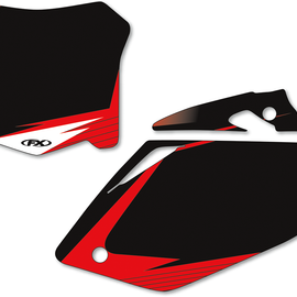 Graphic Number Plates - Black/Red - CRF