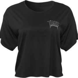Women's Metal Crop Top  - Black - Medium