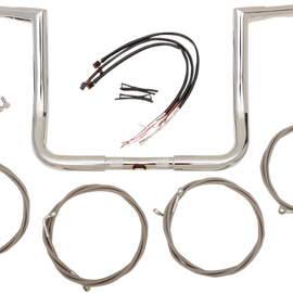 Chrome 12" '17 FL Handlebar and Cable Kit