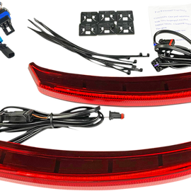 Saddle Bag Lights - Challenger - Red Lens