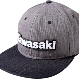 Kawasaki Bold Snapback Hat - Charcoal/Black