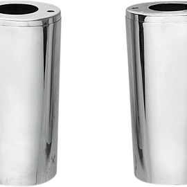 Fork Slider Covers - Chrome - Smooth - Extended +2" (8.5")