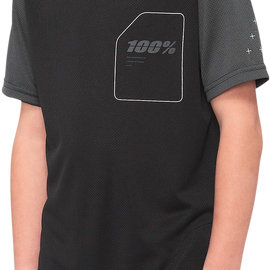 Youth Ridecamp Jersey - Short-Sleeve - Black/Charcoal - Large