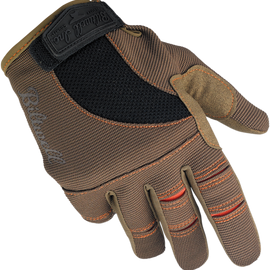 Moto Gloves - Brown/Orange - Medium