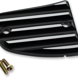 Master Cylinder Cover - Finned - Black/Silver