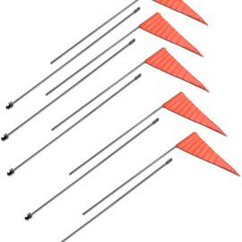 Flag and Pole - 6' White Pole - 5 Pack