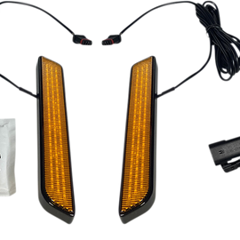 LED Fork Light - Amber - Black