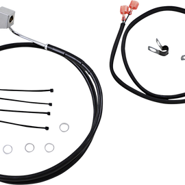 Rear Brake Line - 49-7/16" - Black Stainless Steel
