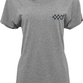 Women's Checkers T-Shirt - Heather Gray - Medium