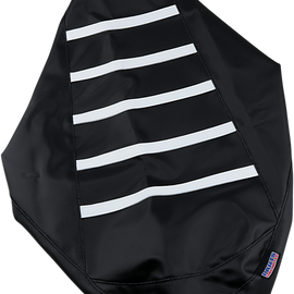 Ribbed Seat Cover - Black/White - Polaris