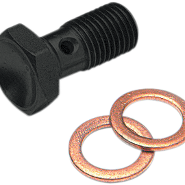 Banjo Bolt - 3/8"-24 - Single - Black