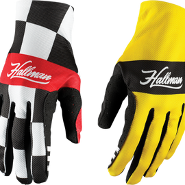 Hallman Mainstay Gloves - Yellow/Checker - XS